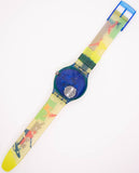 1993 Swatch Scuba 200 Over The Wave SDN105 Watch Original Band