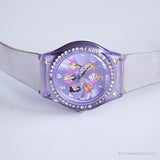 ساعة الأميرة الأرجواني القديمة Disney | ساعة الكوارتز اليابان