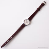 Vintage pequeño Junghans reloj | Cuarzo de tono plateado reloj para damas