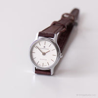 Vintage pequeño Junghans reloj | Cuarzo de tono plateado reloj para damas