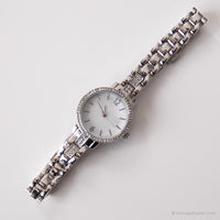Orologio da quadrante perle vintage | Elegante orologio di cristallo femminile