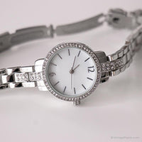 Vintage Pearl Dial Kleid Uhr | Eleganter Kristall der Frauen Uhr