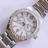 Silver-tone Guess Chronograph Watch | Luxury Ladies Guess Watch