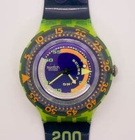 1991 Scuba 200 swatch Tide vitual SDJ100 reloj Correa original