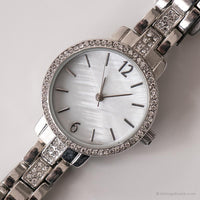 Vintage Elegant Dress Watch for Her | Round Dial Stainless Steel Watch