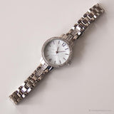 Vestido elegante vintage reloj para ella | Acero inoxidable de dial redondo reloj