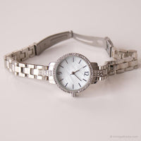 Vintage elegantes Kleid Uhr für sie | Rundes Zifferblatt Edelstahl Uhr
