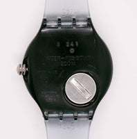 1991 Swatch Scuba 200 Shamu Black Wave SDB102 reloj Bisel púrpura
