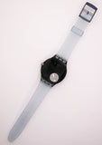1991 Swatch Scuba 200 Shamu Black Wave SDB102 Watch Purple Bezel