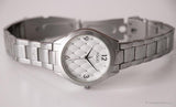 Vintage Silver-tone Folio Watch | Ladies Round Dial Japan Quartz Watch