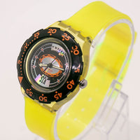 1992 swatch SDK110 Tech Diving reloj | Naranja negra swatch reloj