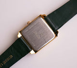 Rectangulaire de ton or Anne Klein Dames montre Vert montre Sangle