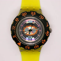 1992 swatch SDK110 Tech Diving reloj | Naranja negra swatch reloj