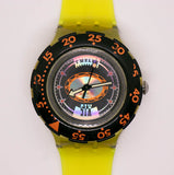 1992 Swatch SDK110 Tech Diving Watch | Black Orange Swatch Watch