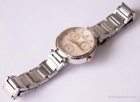 Tono plateado vintage Kenneth Cole reloj para mujeres con detalles de color rosa dorado