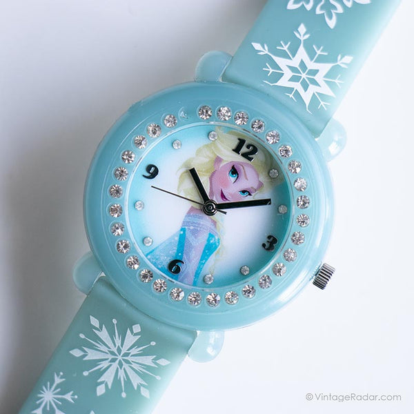 Gebrauchte blaue Elsa Uhr für sie | Sammlerstück Disney Armbanduhr