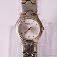 Tono plateado Kenneth Cole Vestido de mujeres reloj | Fecha vintage reloj para mujeres