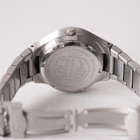 Vintage Blue Dial Fossil Watch | Elegant Silver-tone Bracelet Watch