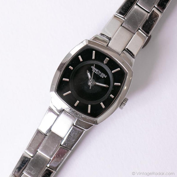 Sily-tone vintage Kenneth Cole Mesdames de New York montre avec cadran noir