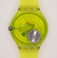 1992 swatch Coming Tide SDJ100 Uhr mit gelbem Riemen und Lünette