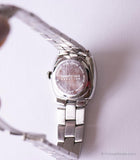 Vintage Silber-Ton Kenneth Cole New Yorker Damen Uhr mit schwarzem Zifferblatt