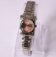 Vintage Silver-tone Kenneth Cole Women's Watch with Chocolate Dial