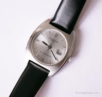 Tono plateado vintage Kenneth Cole Fecha reloj para mujeres con correa negra