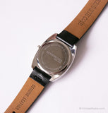 Tono plateado vintage Kenneth Cole Fecha reloj para mujeres con correa negra