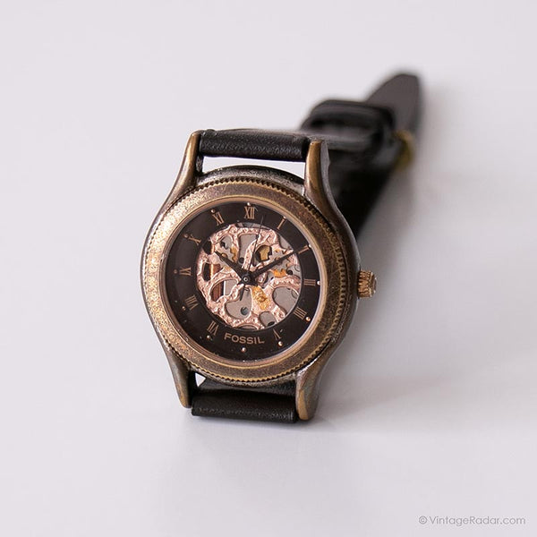 Vintage ▾ Fossil Orologio quadrante scheletro | Regalo di orologio marchiato per lei