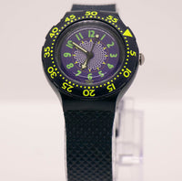 1993 Swatch Scuba SDN104 التجديف ساعة | 90s الأزرق السويسري swatch راقب