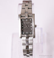 Vintage rechteckig Kenneth Cole Frauenquarz Uhr mit schwarzem Zifferblatt