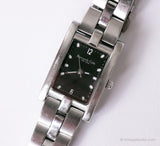 Vintage rechteckig Kenneth Cole Frauenquarz Uhr mit schwarzem Zifferblatt