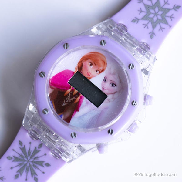 Vintage Purple Digital Disney Watch for Ladies | Elsa and Anna Watch