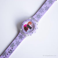 Vintage Purple Digital Disney reloj para damas | Elsa y Anna reloj