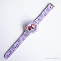 Vintage Purple Digital Disney reloj para damas | Elsa y Anna reloj