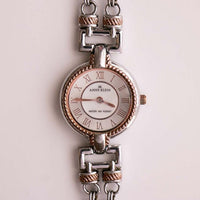 Silberton Anne Klein Uhr Für Frauen mit Roségold -Details