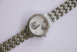 Silberton Guess Uhr Für Frauen mit Schmetterlingen | Luxusquarz Uhr