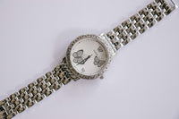 Silver-tone Guess Watch for Women with Butterflies | Luxury Quartz Watch