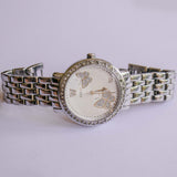 Silberton Guess Uhr Für Frauen mit Schmetterlingen | Luxusquarz Uhr