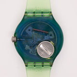 1990 Swatch Scuba SDN100 Blue Moon Watch | Green Swatch Watch