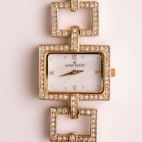 Boda Anne Klein Señoras reloj con piedras preciosas blancas