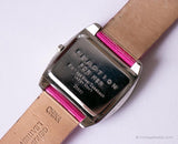Vintage ▾ Kenneth Cole Reaction Per il suo orologio rettangolo con cinturino rosa