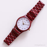Vintage Adora Uhr für sie | Rot Armband Armbanduhr