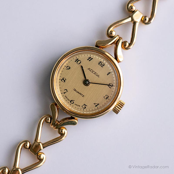 Vintage Adora de oro reloj para ella | Pulsera en forma de corazón reloj