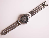 Schwarz und silberfarben Anne Klein Diamant Uhr für Frauen