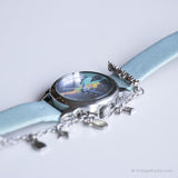 Bleu vintage Seiko Disney montre | Tinker Bell montre avec des charmes