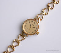 Vintage Adora Gold-tone Watch for Her | Heart-shaped Bracelet Watch