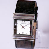 Antiguo Kenneth Cole Cuadrado reloj para mujeres con correa marrón gruesa