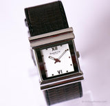 Vintage Kenneth Cole Square Watch for Women with Thick Brown Strap