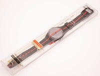 Swatch 360 ROUGE SUR BLACKOUT GZ119 Watch Limited Edition with Box
